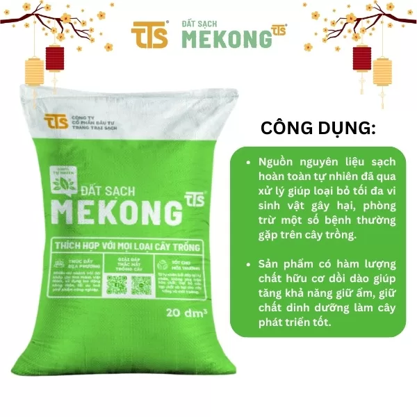 Đất Sạch Mekong Hữu Cơ Cung Cấp Nguồn Dinh Dưỡng Tự Nhiên Cho Cây 20DM3, 50DM3 - Tratrasa - Ảnh 4