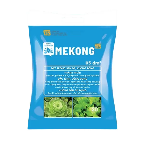 Đất Trồng Sen Đá, Xương Rồng Mekong Thoát Nước Tốt Thích Hợp Cho Cây Mọng Nước 05DM3 - Tratrasa