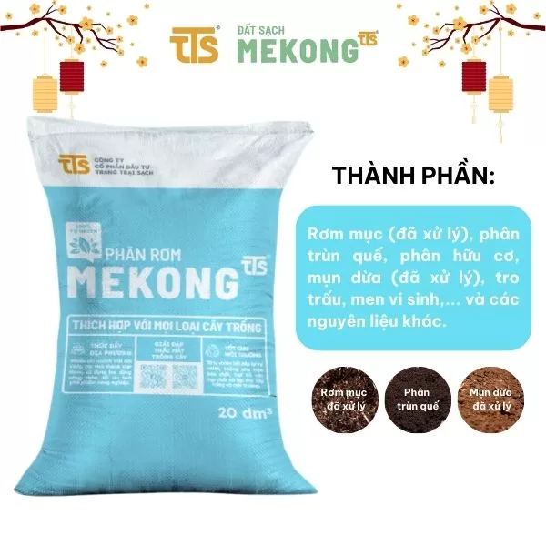 Phân Rơm Mekong Hữu Cơ An Toàn Vượt Trội Cho Rau Và Hoa Kiểng 20DM3, 50DM3 - Tratrasa - Ảnh 3