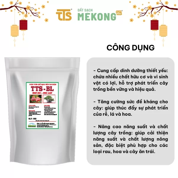 Phân Trùn Quế Viên Nén Mekong Tan Chậm Bổ Sung Dinh Dưỡng Cho Cây Kiểng Lá Túi 1Kg - Tratrasa - Ảnh 3
