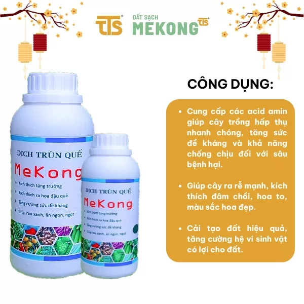 Dịch Trùn Quế Mekong Hữu Cơ Đậm Đặc Nguyên Chất Bổ Sung Dinh Dưỡng Cho Cây 250ML, 0,5L, 1L - Tratrasa - Ảnh 3