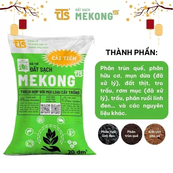 Đất Sạch Mekong Cải Tiến Dinh Dưỡng Toàn Diện Cung Cấp Nguồn Dinh Dưỡng Tự Nhiên Cho Cây 20DM3, 50DM3 - Tratrasa - Ảnh 3