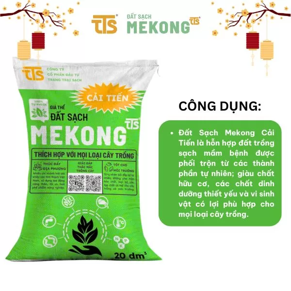 Đất Sạch Mekong Cải Tiến Dinh Dưỡng Toàn Diện Cung Cấp Nguồn Dinh Dưỡng Tự Nhiên Cho Cây 20DM3, 50DM3 - Tratrasa - Ảnh 4