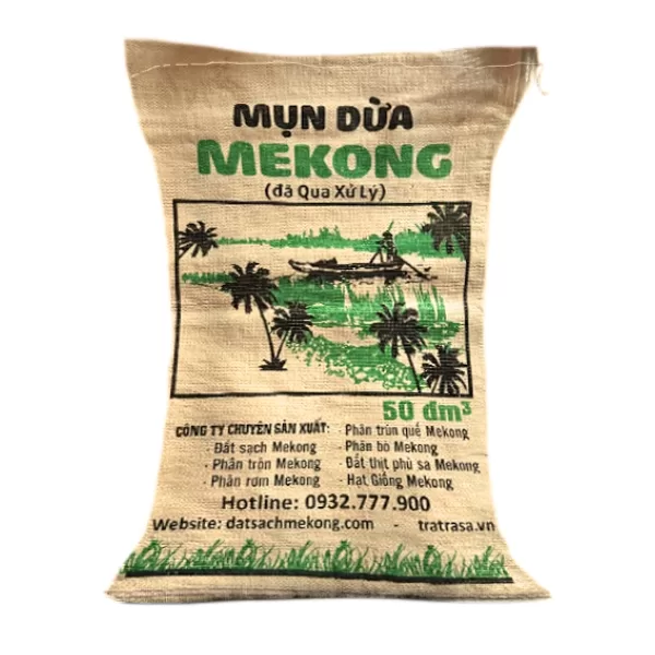 Mụn Dừa Mekong Giá Thể Hữu Cơ, An Toàn Cho Cây, Cải Thiện Cấu Trúc Đất, Giúp Rễ Cây Phát Triển Tốt 50DM3 - Tratrasa