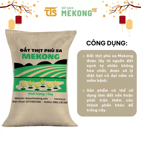 Đất thịt phù sa 15kg - Tratrasa